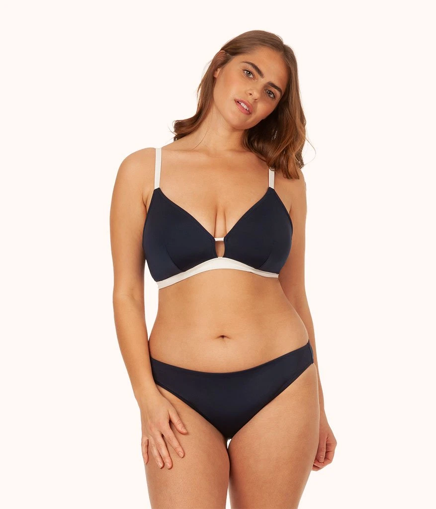 The Swim Busty Bralette: Navy/White 1 The Swim Busty Bralette: Navy/White