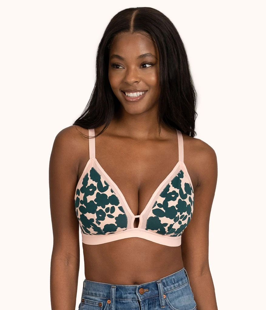 Jena Underwear Shop -Jena Underwear Shop 1 on model front busty bralette retro bloom