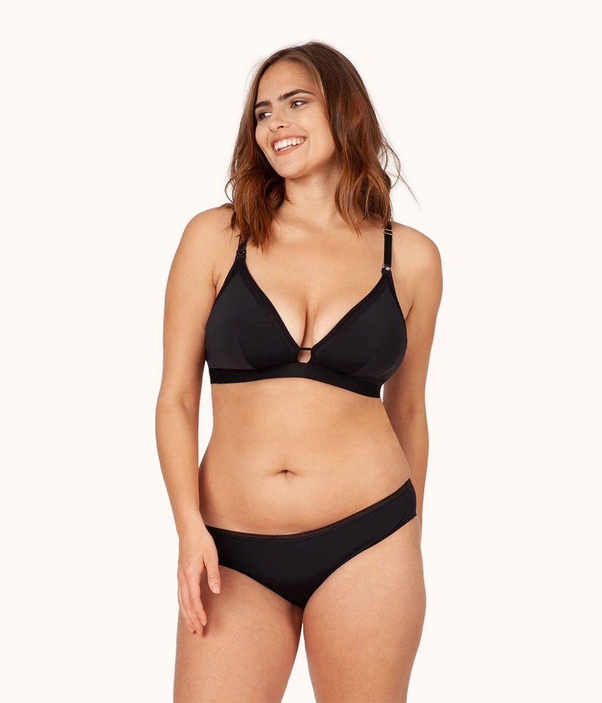 The Busty Nursing Bralette: Jet Black 1 The Busty Nursing Bralette: Jet Black