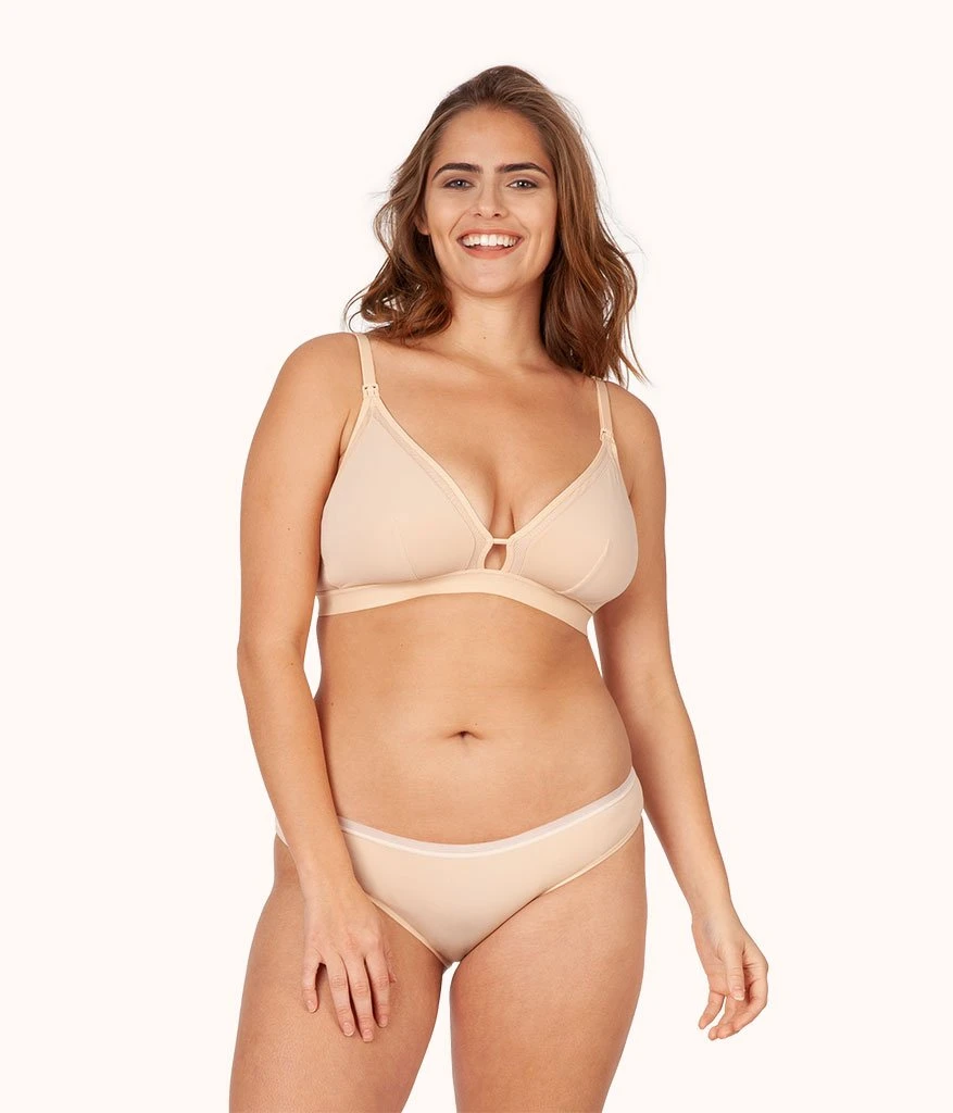 The Busty Nursing Bralette: Toasted Almond 1 The Busty Nursing Bralette: Toasted Almond
