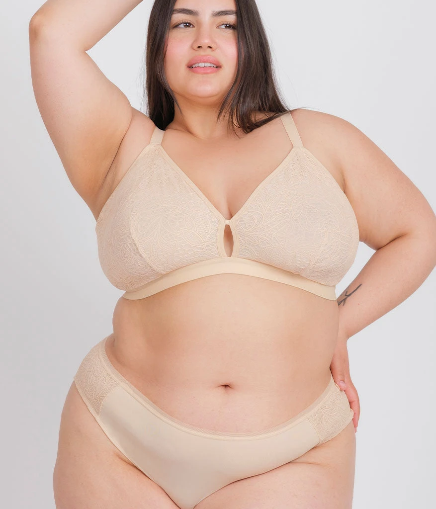 The Palm Lace Busty Bralette: Toasted Almond 1 The Palm Lace Busty Bralette: Toasted Almond