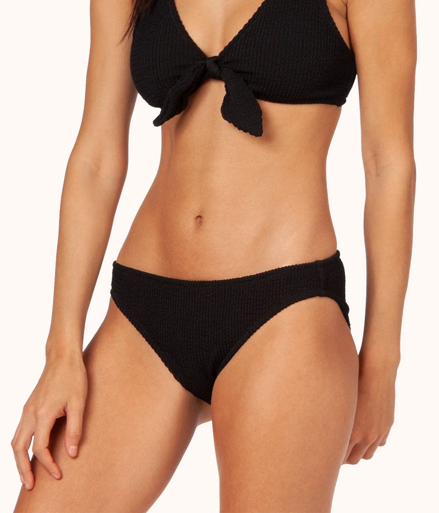 The Swim Ruched Bikini Bottom: Jet Black 1 The Swim Ruched Bikini Bottom: Jet Black