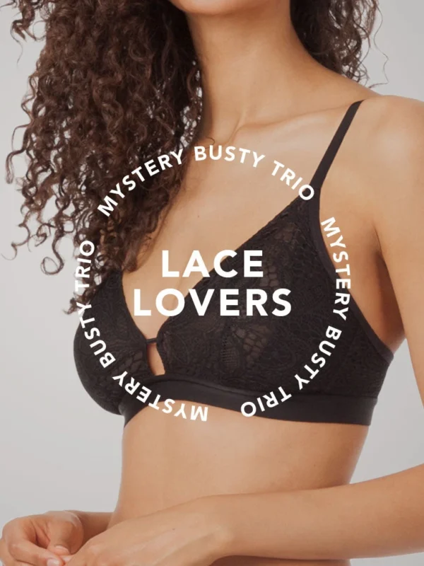 Lace Lovers Mystery Busty Bralette Trio