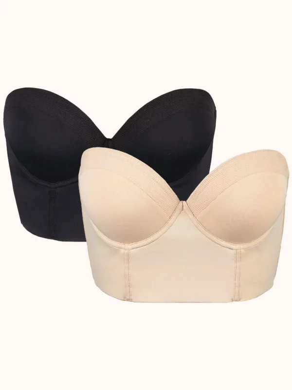 The Low Back Strapless Bundle: Toasted Almond/Jet Black