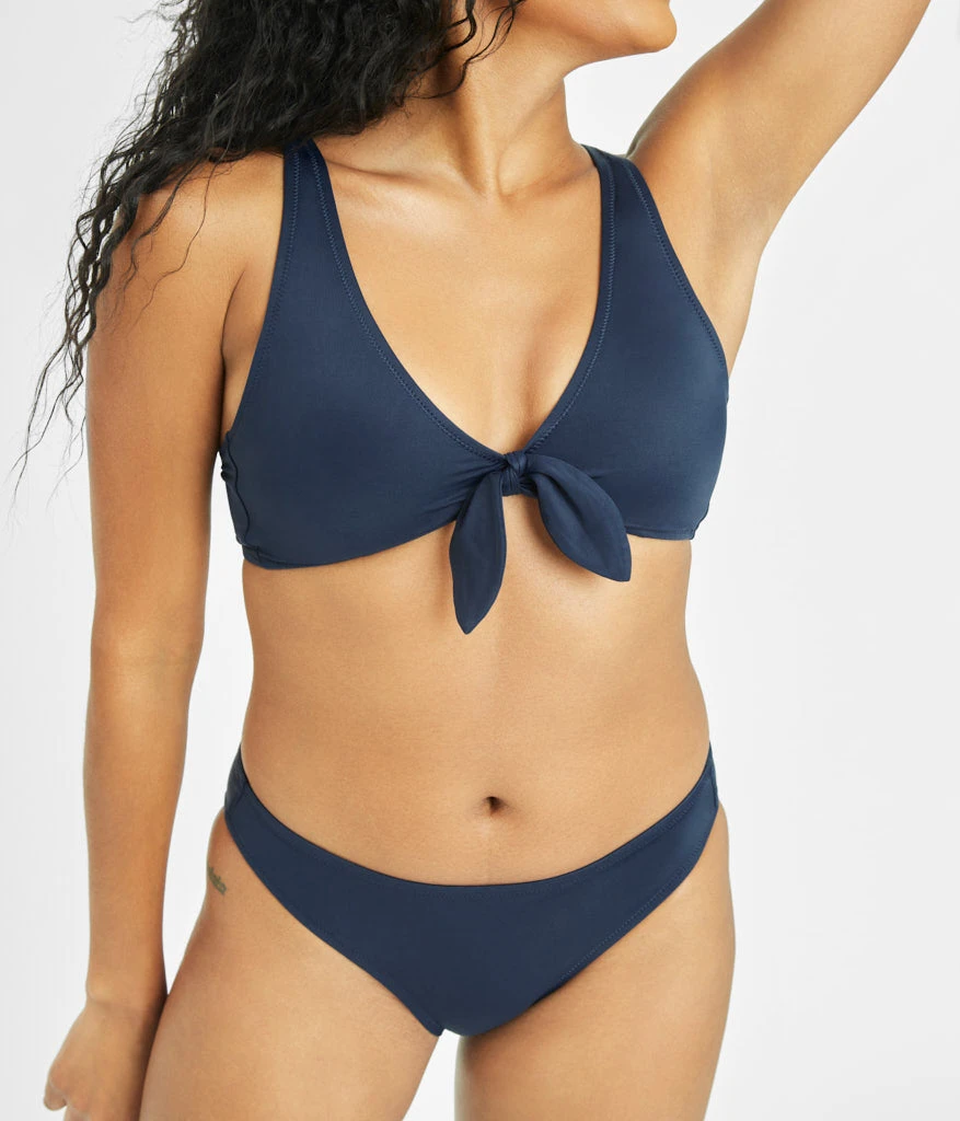 The Plunge Bralette & High Waist Swim Bundle: Navy 2 The Plunge Bralette & High Waist Swim Bundle: Navy - Image 2