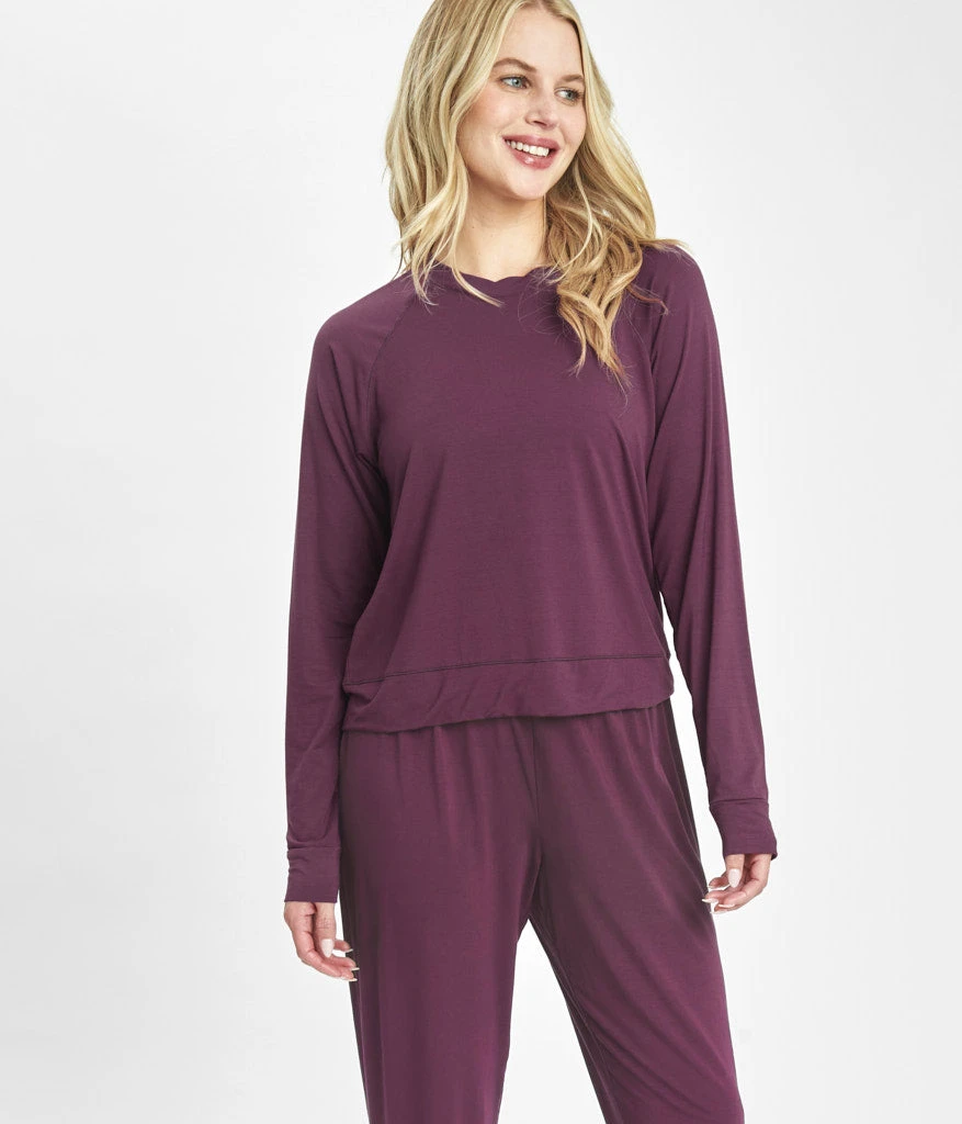 The All-Day Crew Long-Sleeve: Plum 2 The All-Day Crew Long-Sleeve: Plum - Image 2
