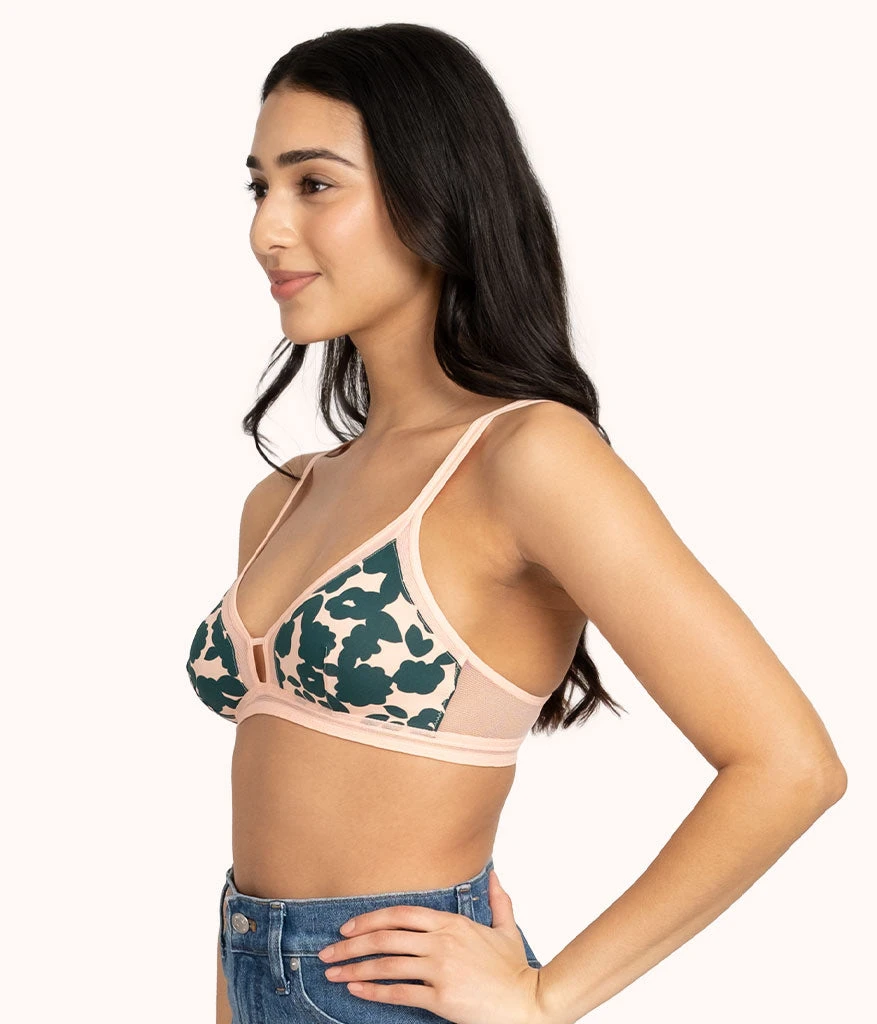 The Mesh Trim Bralette: Retro Blooms 2 The Mesh Trim Bralette: Retro Blooms - Image 2