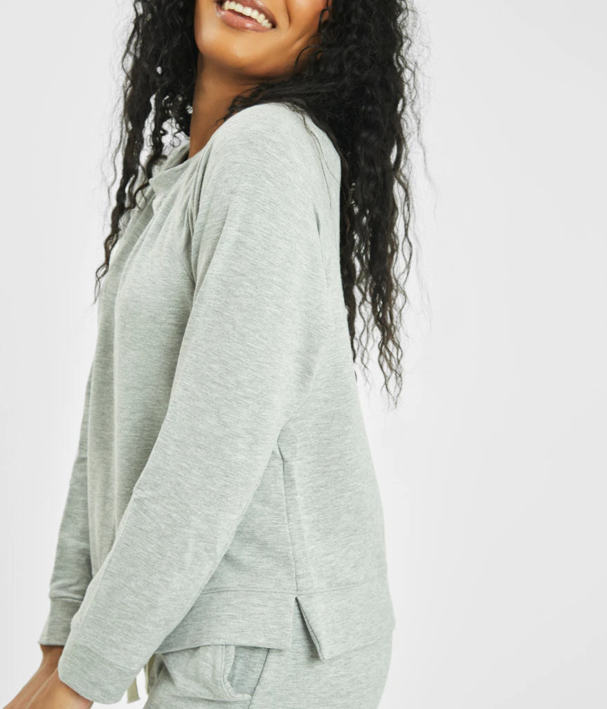 The Terry-Soft Sweatshirt: Heather Gray 2 The Terry-Soft Sweatshirt: Heather Gray - Image 2
