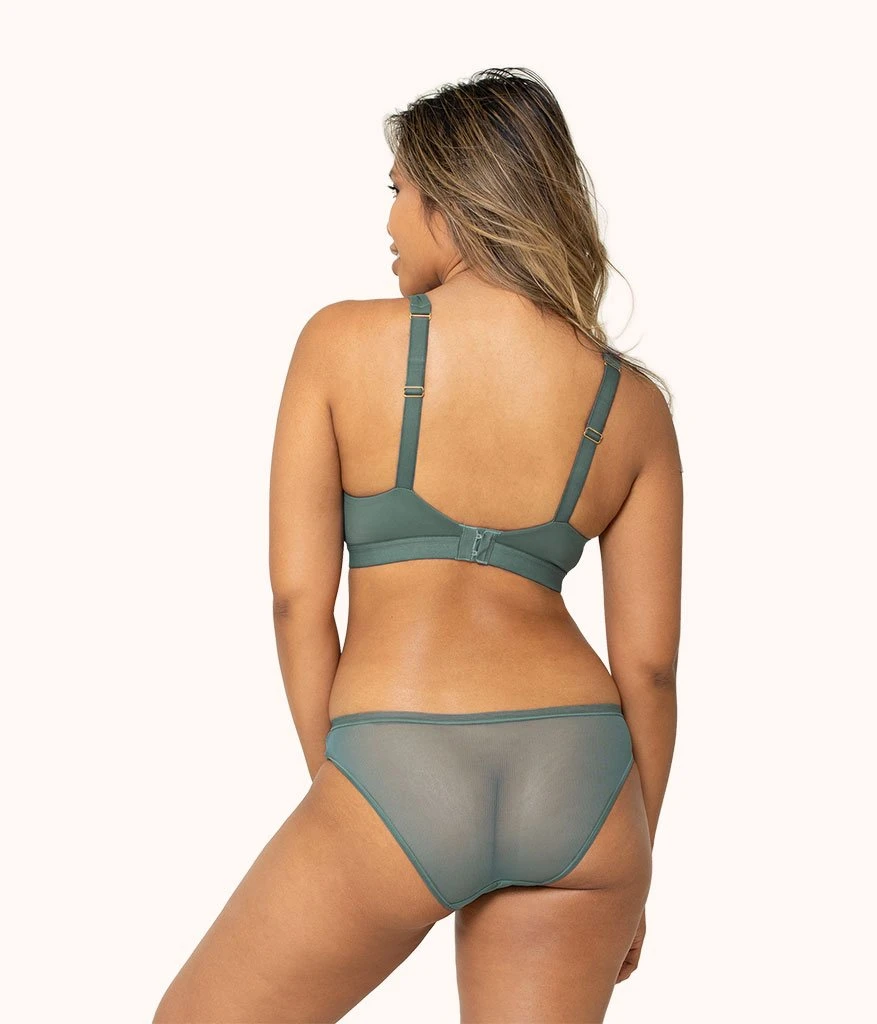 The Eco Deep V Bralette: Harbor Green 3 The Eco Deep V Bralette: Harbor Green - Image 3