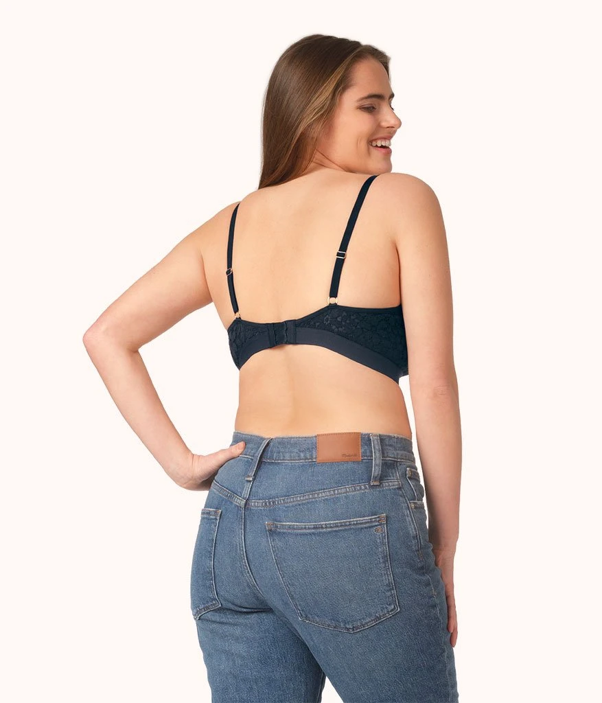 The Floral Lace Busty Bralette: Night Sky 3 The Floral Lace Busty Bralette: Night Sky - Image 3