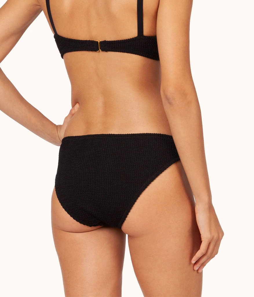 The Swim Ruched Bikini Bottom: Jet Black 3 The Swim Ruched Bikini Bottom: Jet Black - Image 3