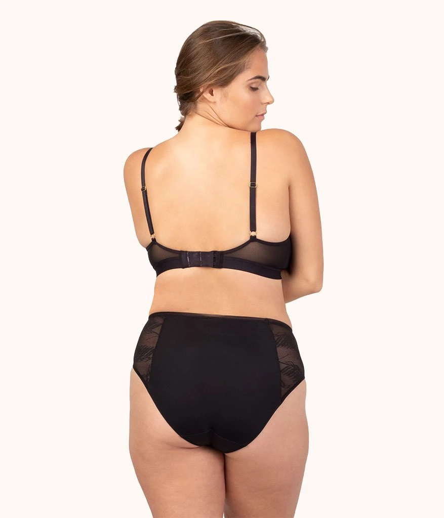 The Smooth Lace Busty Bralette: Jet Black 3 The Smooth Lace Busty Bralette: Jet Black - Image 3