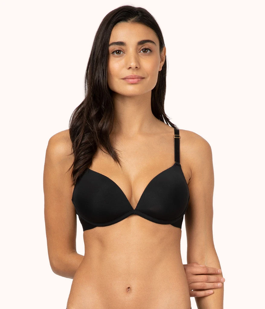 The Deep V No-Wire Push-Up Bundle: Jet Black/Smoke 3 The Deep V No-Wire Push-Up Bundle: Jet Black/Smoke - Image 3
