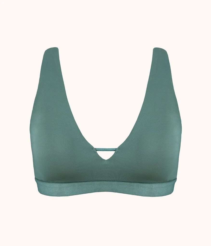 The Eco Deep V Bralette: Harbor Green 4 The Eco Deep V Bralette: Harbor Green - Image 4