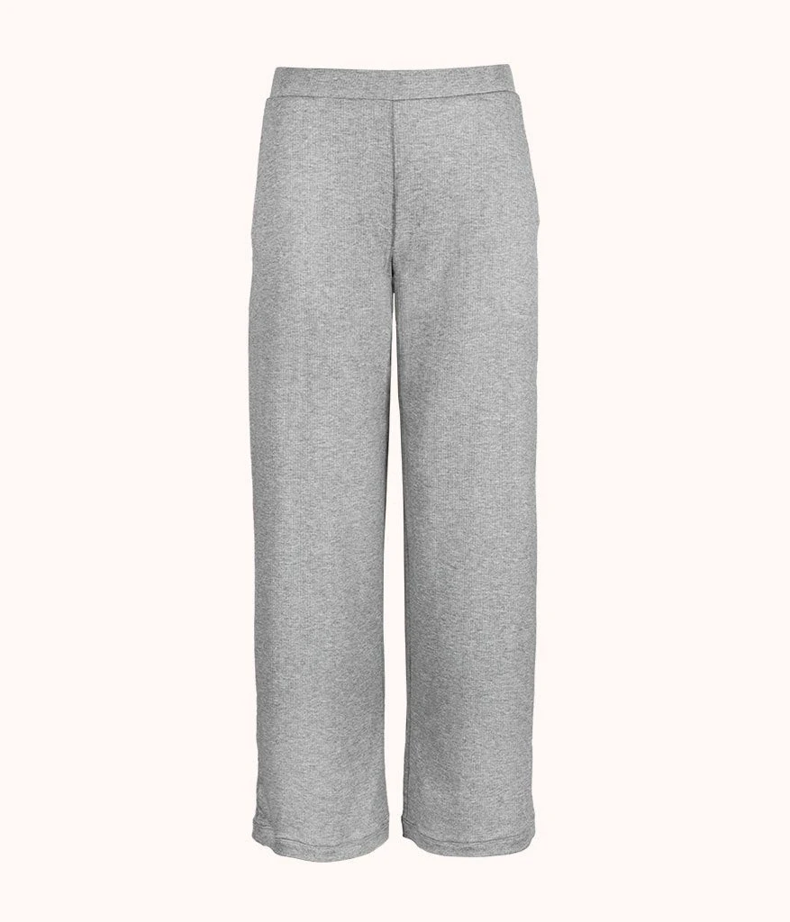 The Ribbed Lounge Pant: Heather Gray 1 The Ribbed Lounge Pant: Heather Gray