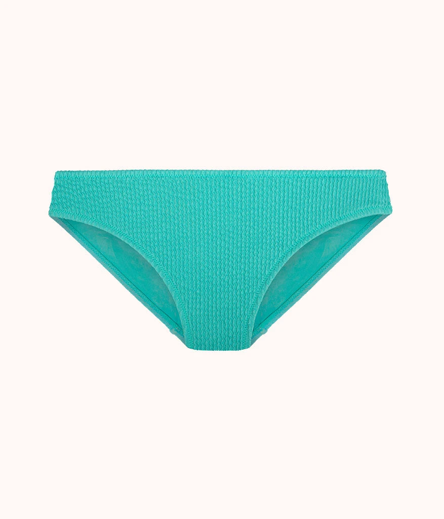 The Swim Ruched Bikini Bottom: Aquamarine 5 The Swim Ruched Bikini Bottom: Aquamarine - Image 5