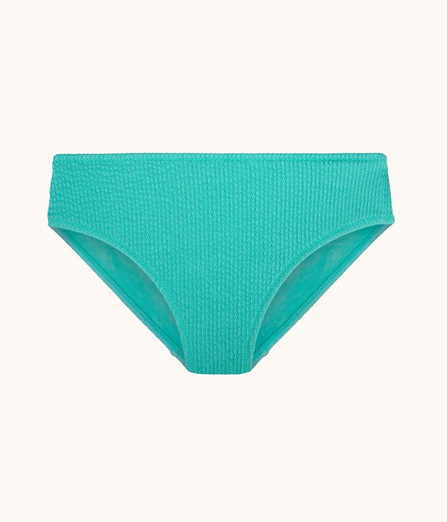 The Swim Ruched High Waist Bikini Bottom: Aquamarine 4 The Swim Ruched High Waist Bikini Bottom: Aquamarine - Image 4