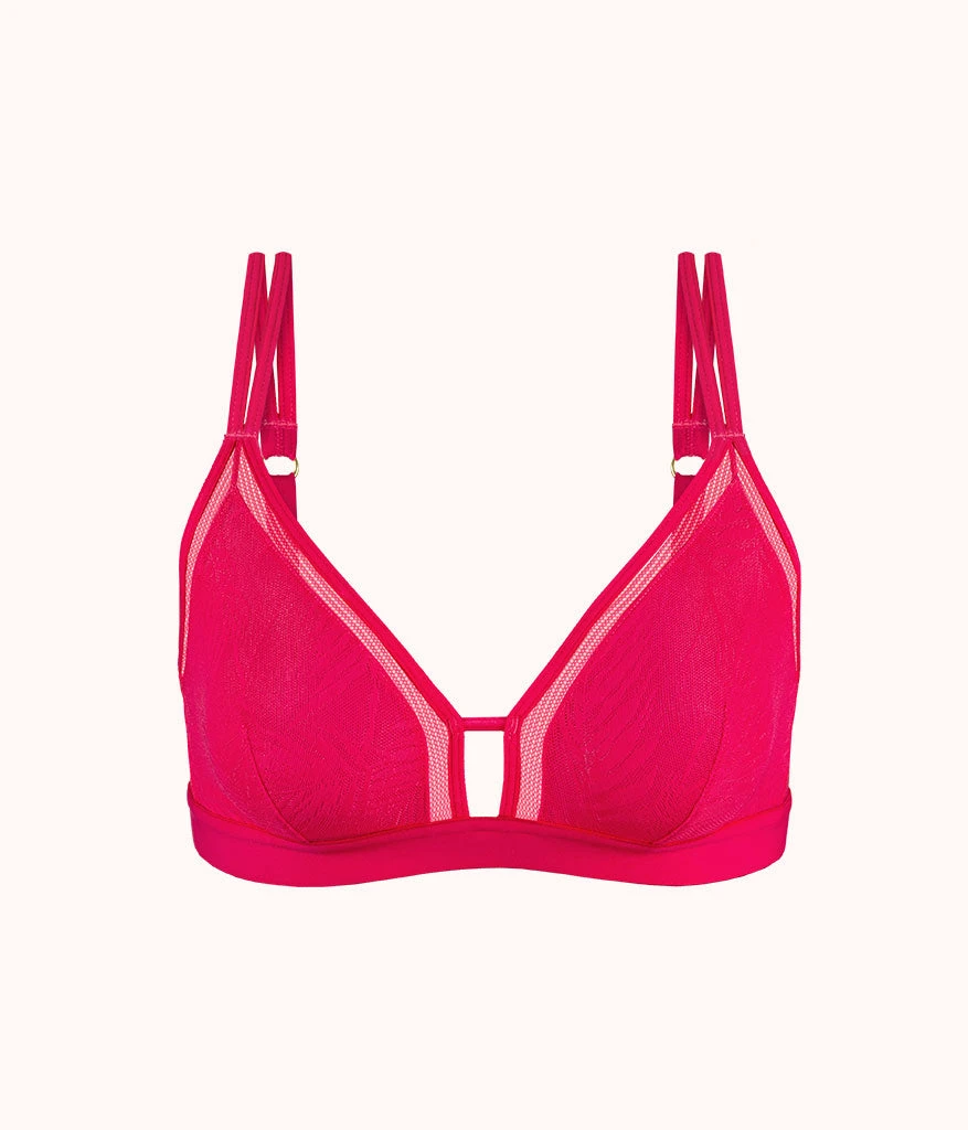 The Smooth Lace Bralette: Magenta 4 The Smooth Lace Bralette: Magenta - Image 4