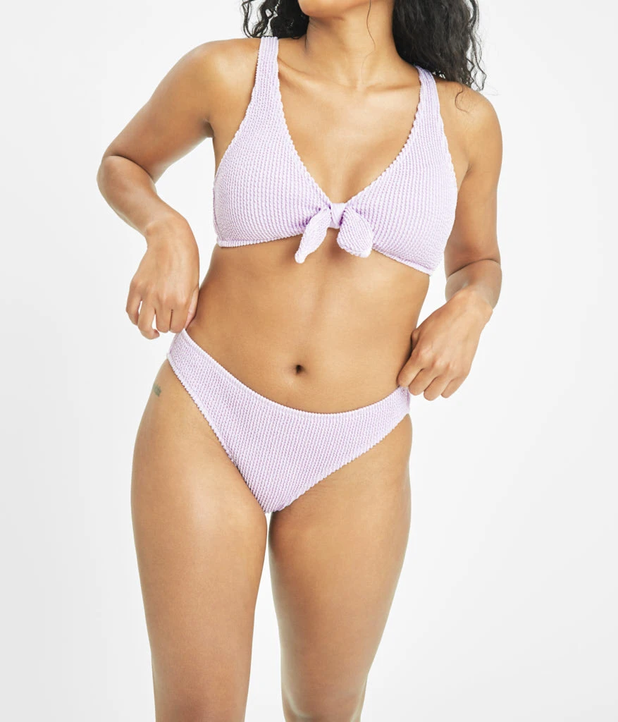 The Ruched Plunge Bralette & Bikini Swim Bundle: Lilac 5 The Ruched Plunge Bralette & Bikini Swim Bundle: Lilac - Image 5