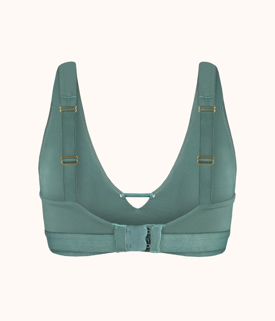 The Eco Deep V Bralette: Harbor Green 5 The Eco Deep V Bralette: Harbor Green - Image 5