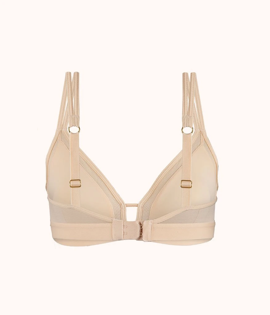 The Mesh Trim Padded Bralette: Toasted Almond 6 The Mesh Trim Padded Bralette: Toasted Almond - Image 6