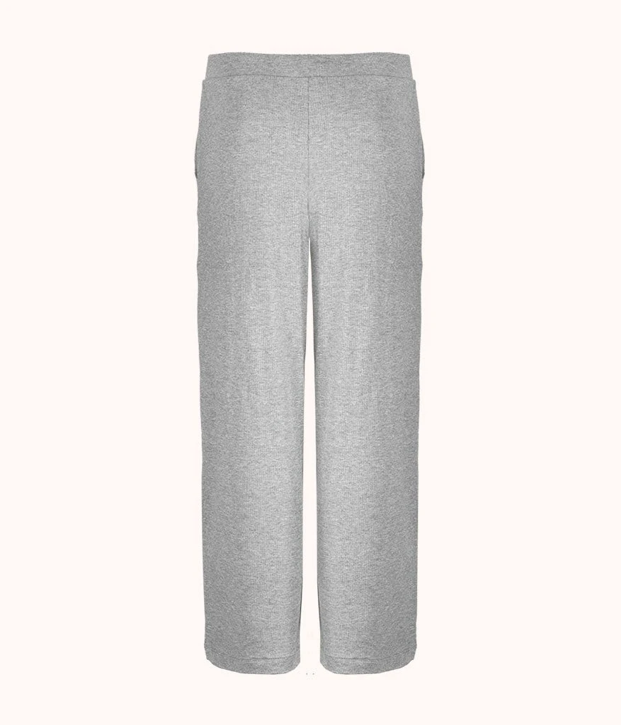 The Ribbed Lounge Pant: Heather Gray 2 The Ribbed Lounge Pant: Heather Gray - Image 2