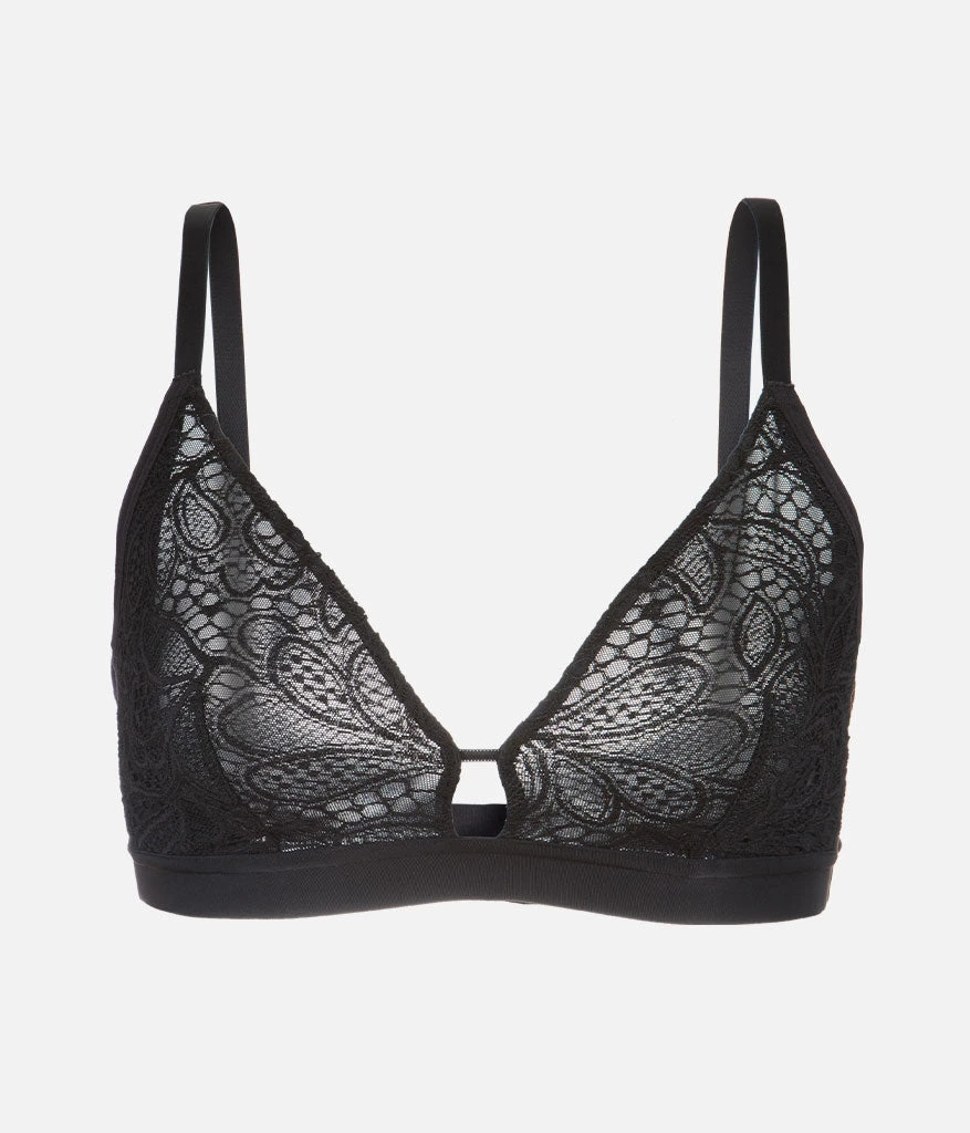 The Palm Lace Busty Bralette: Jet Black 8 The Palm Lace Busty Bralette: Jet Black - Image 8