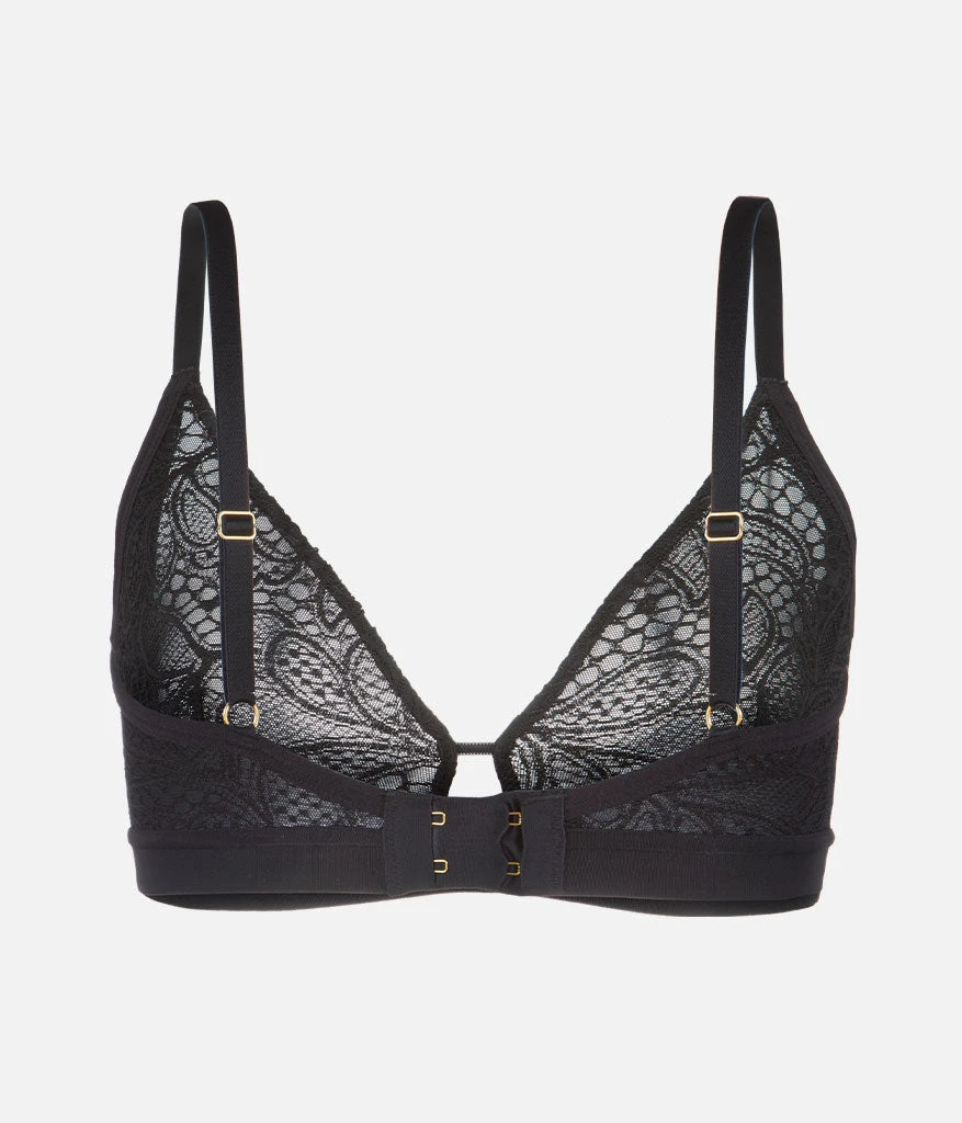 The Palm Lace Busty Bralette: Jet Black 9 The Palm Lace Busty Bralette: Jet Black - Image 9