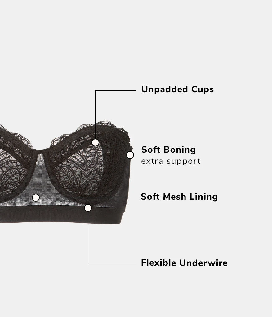 The Lace Strapless: Jet Black 6 The Lace Strapless: Jet Black - Image 6