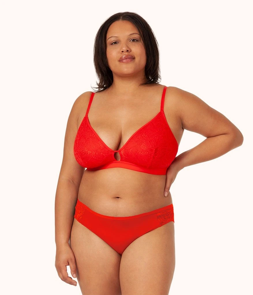 The Palm Lace Bikini: Tomato Red 3 The Palm Lace Bikini: Tomato Red - Image 3