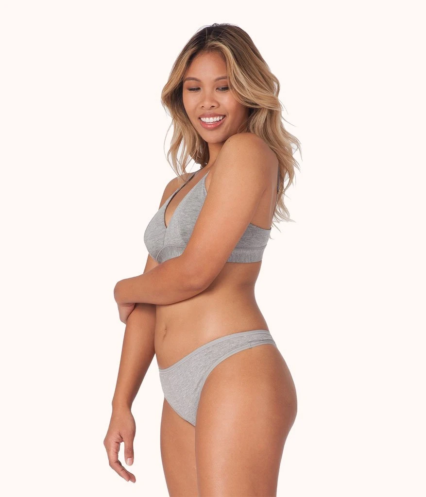 The Cotton Thong: Heather Gray 1 The Cotton Thong: Heather Gray