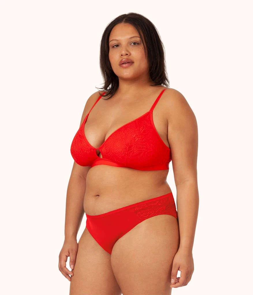 The Palm Lace Bikini: Tomato Red 2 The Palm Lace Bikini: Tomato Red - Image 2