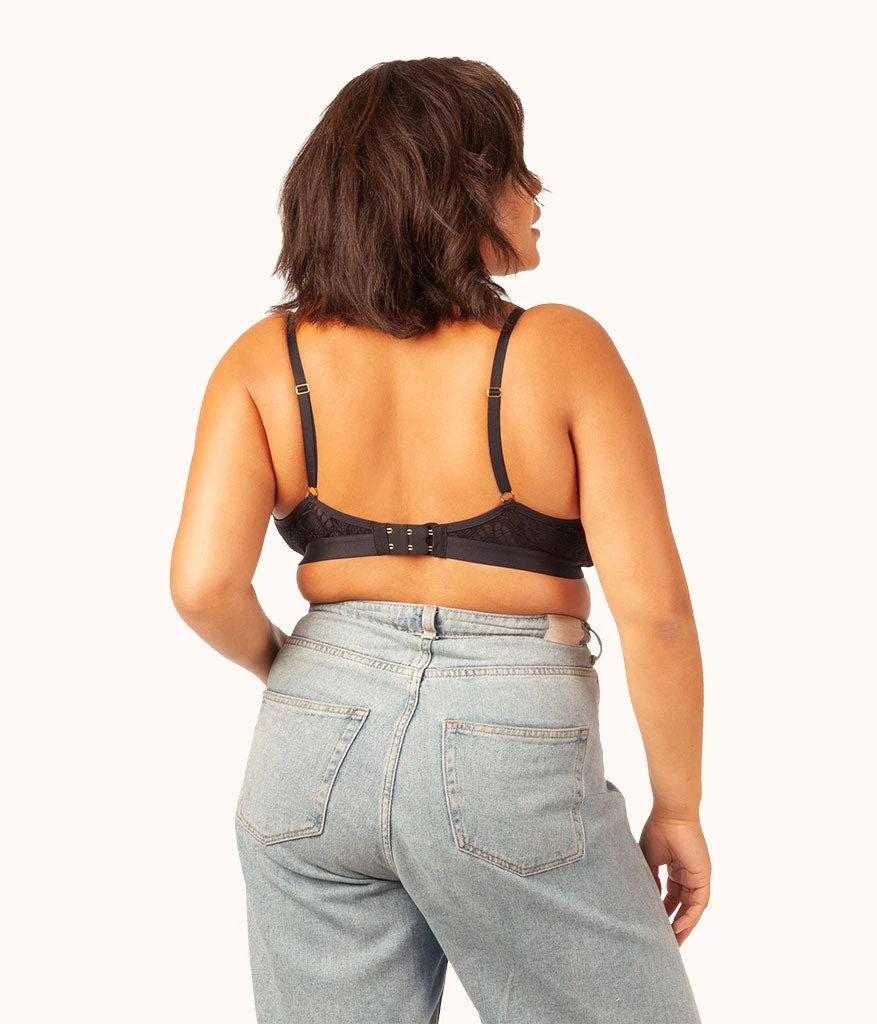 The Palm Lace Busty Bralette: Jet Black 7 The Palm Lace Busty Bralette: Jet Black - Image 7